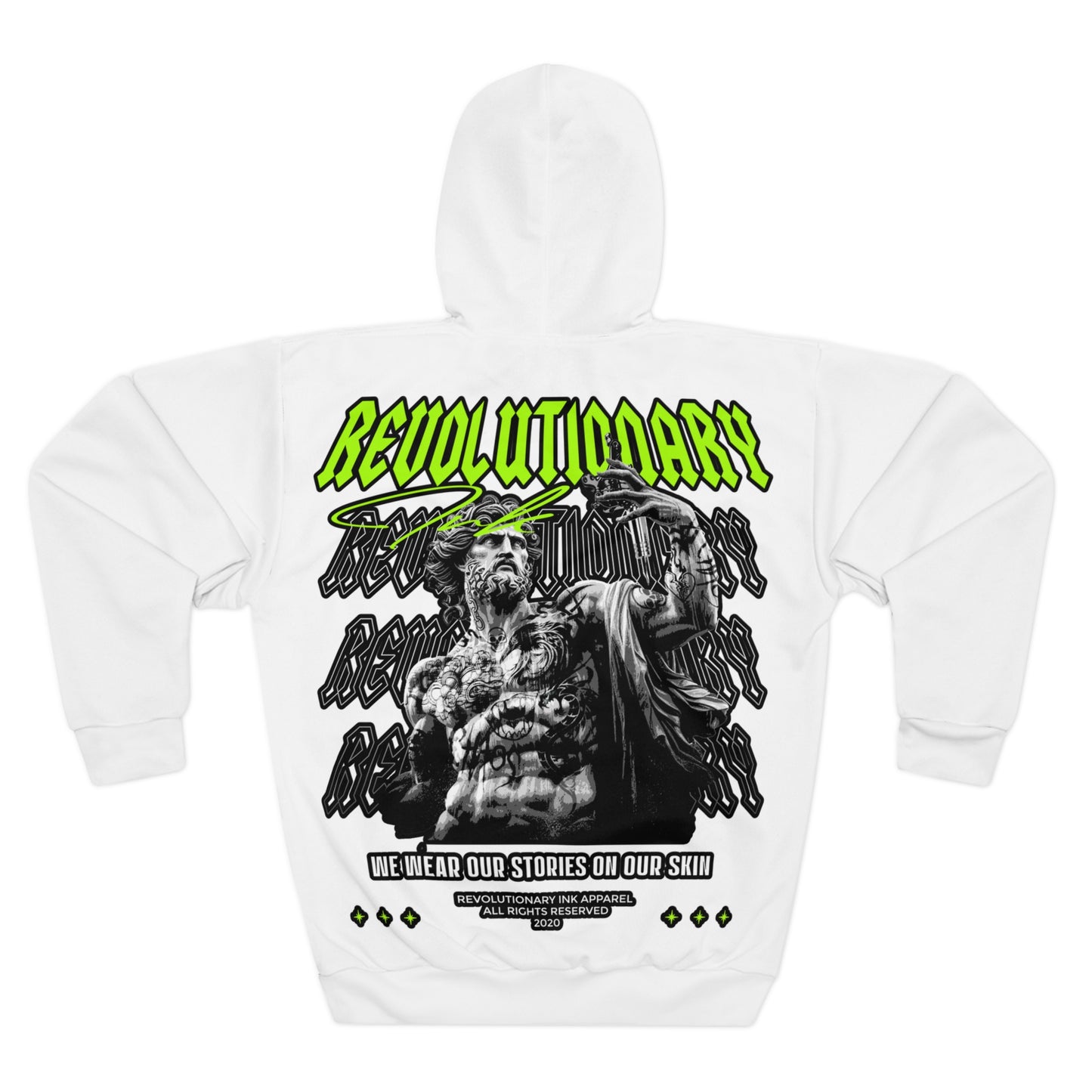 Revolution Ink Apparel Unisex Pullover Hoodie Green