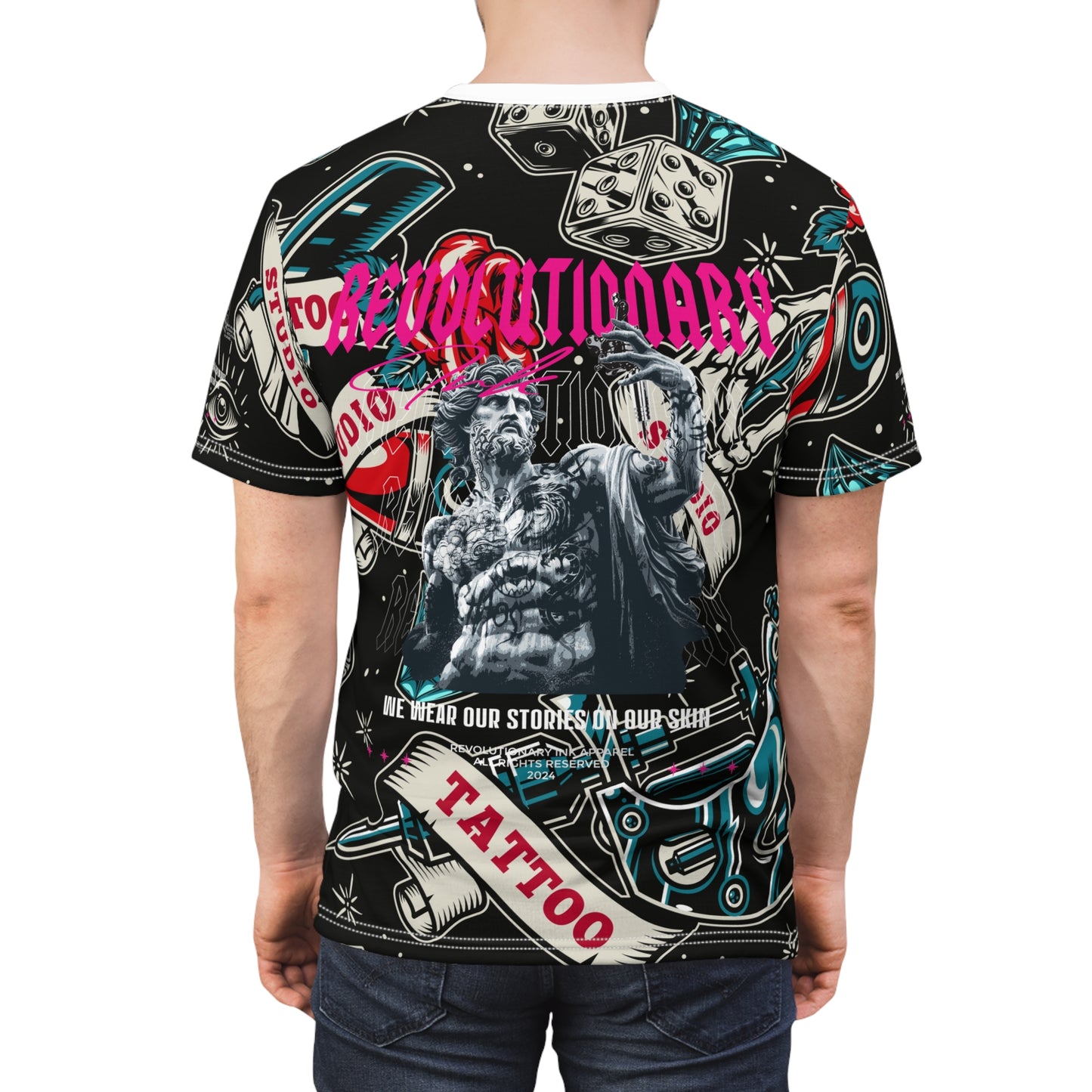 Tattoo Studio Rebel: Unisex Cut & Sew Tee
