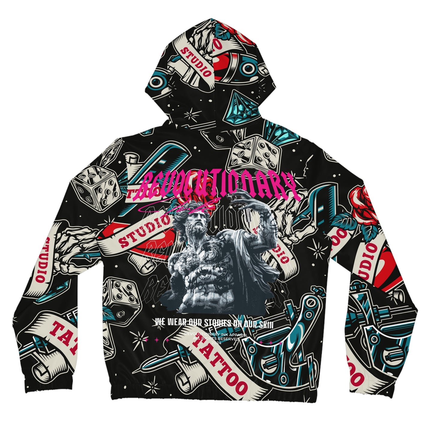 Tattoo Studio Rebel: Women's Full-Zip Hoodie
